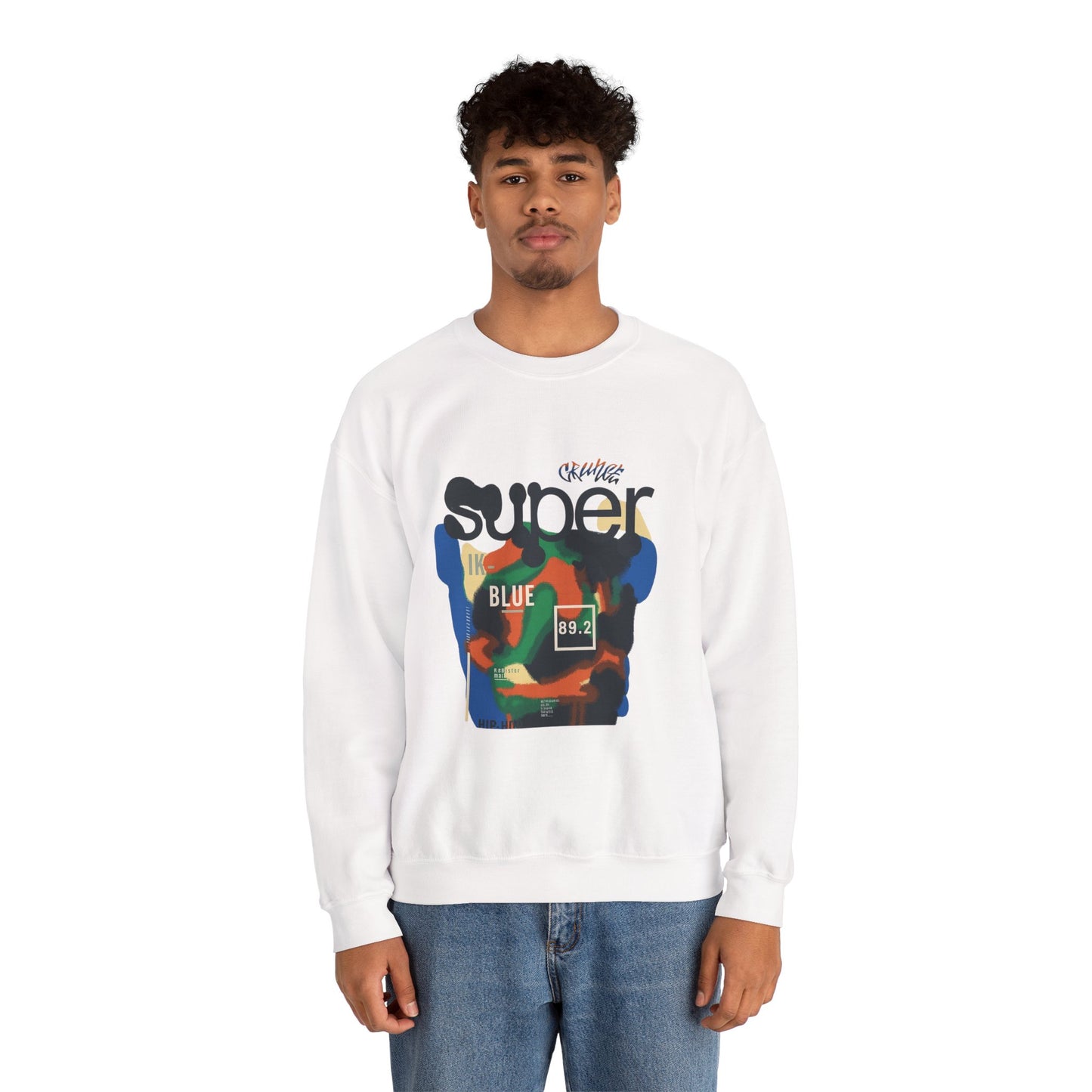 Men’s X Graphic Crewneck Sweatshirt, Cozy Pullover for Casual Wear, Gift for Friends, Streetwear Style Sweatshirt