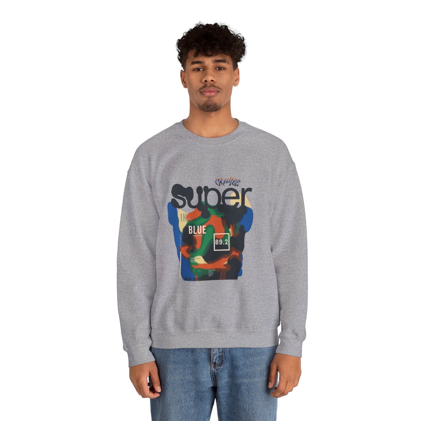 Men’s X Graphic Crewneck Sweatshirt, Cozy Pullover for Casual Wear, Gift for Friends, Streetwear Style Sweatshirt