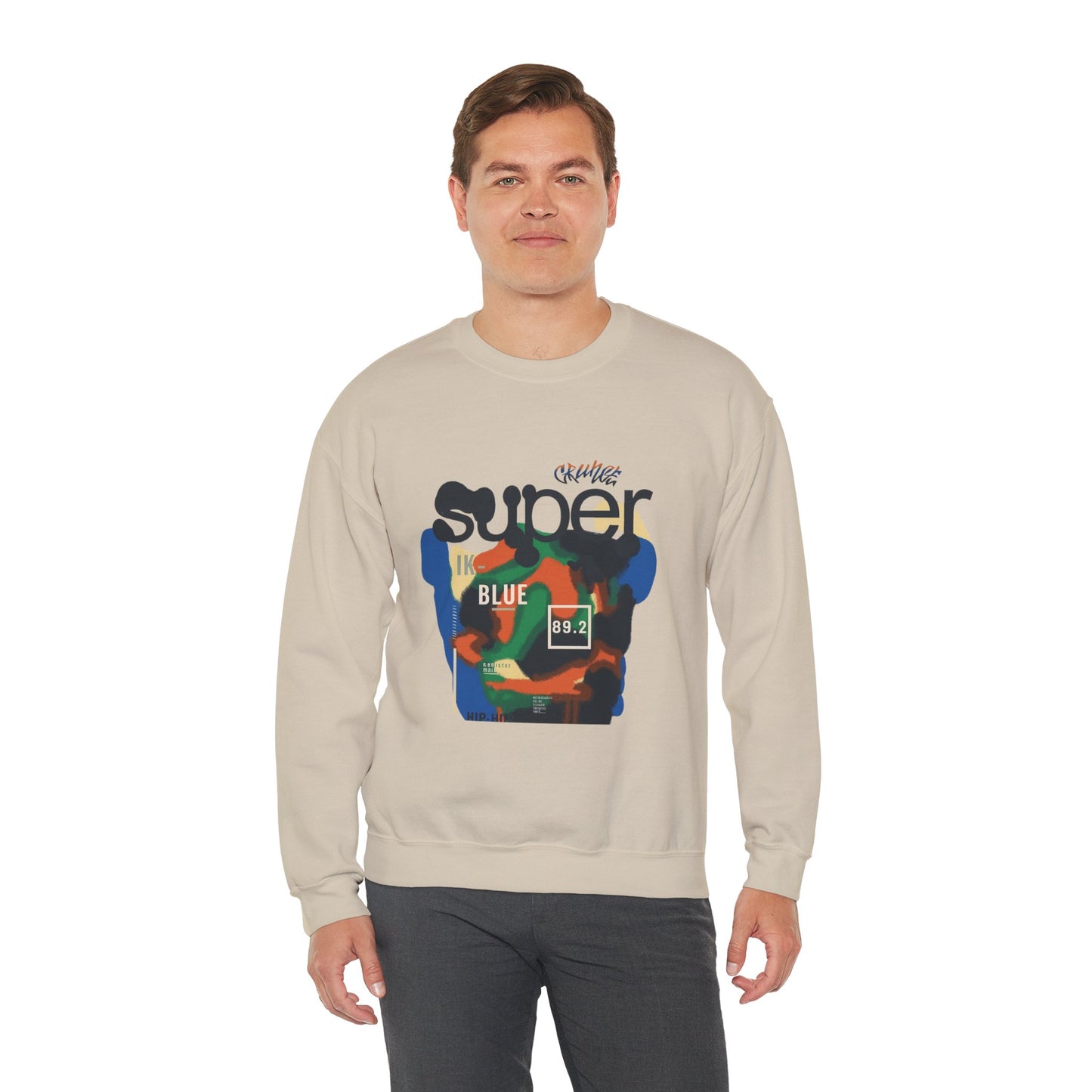 Men’s X Graphic Crewneck Sweatshirt, Cozy Pullover for Casual Wear, Gift for Friends, Streetwear Style Sweatshirt