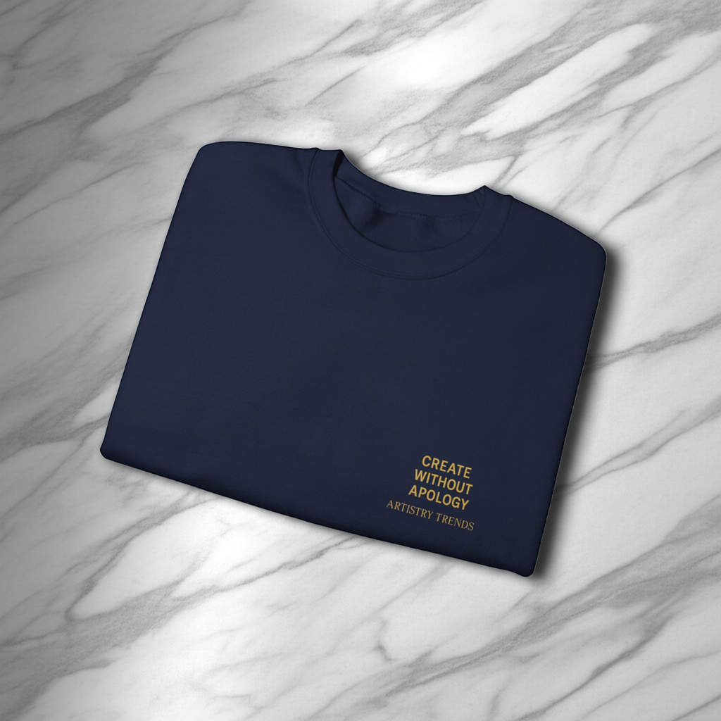 Create Without Apology Streetwear Crewneck Sweatshirt for Men