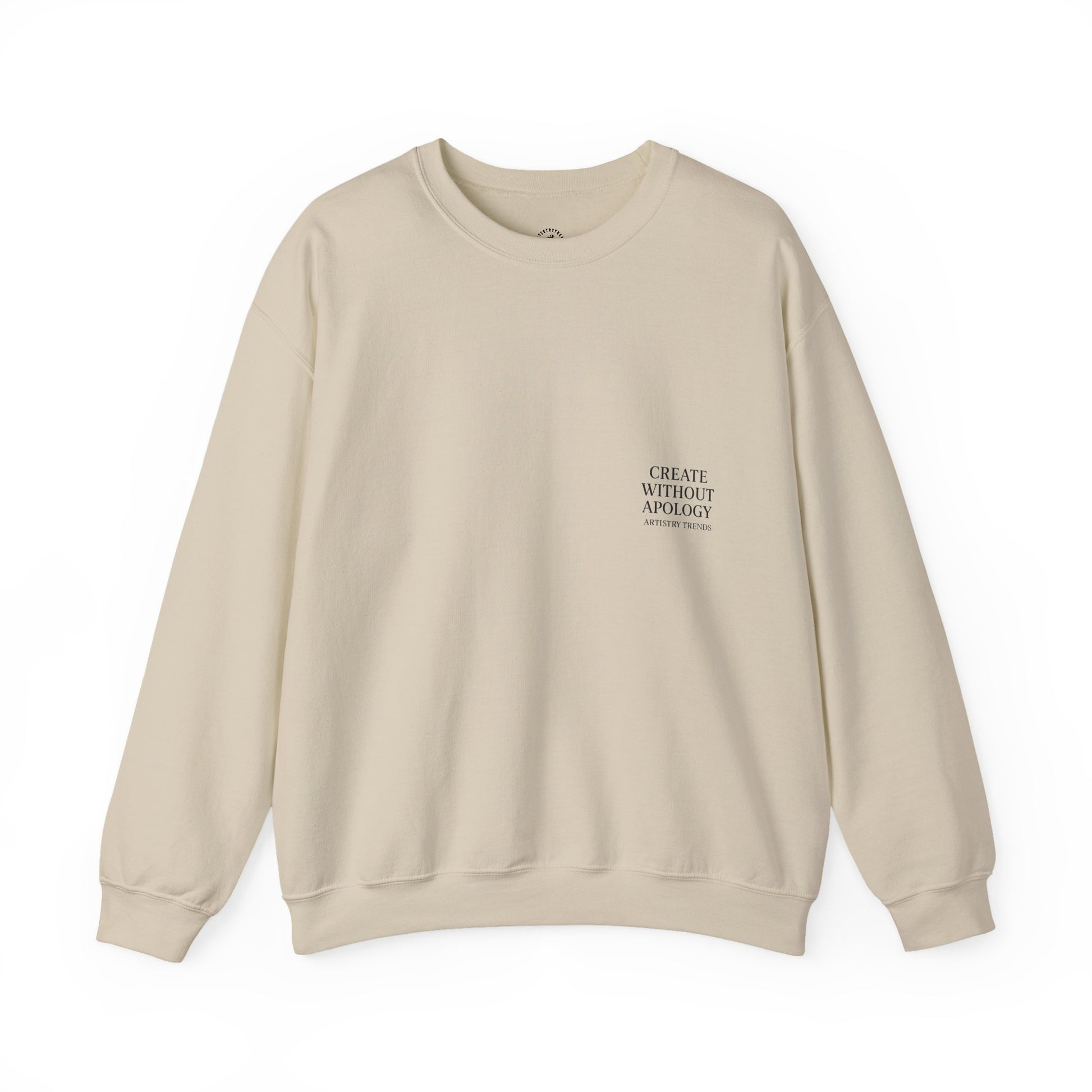 Create Without Apology Streetwear Crewneck Sweatshirt for Men