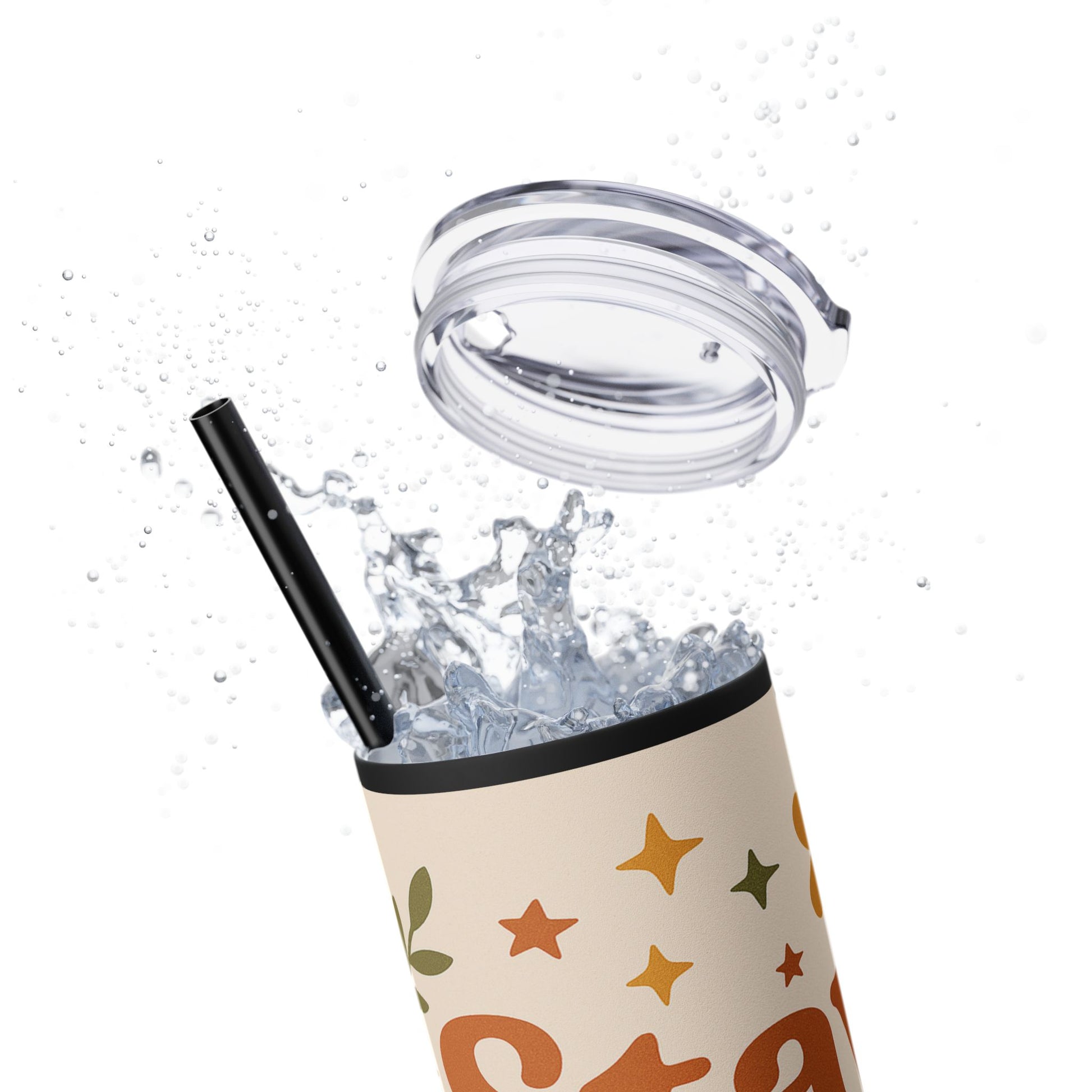 Stay Wild Skinny Tumbler, 20oz Floral Drinkware, Perfect for Summer Sips, Travel Mugs, Eco-Friendly Gift, Camping Accessories