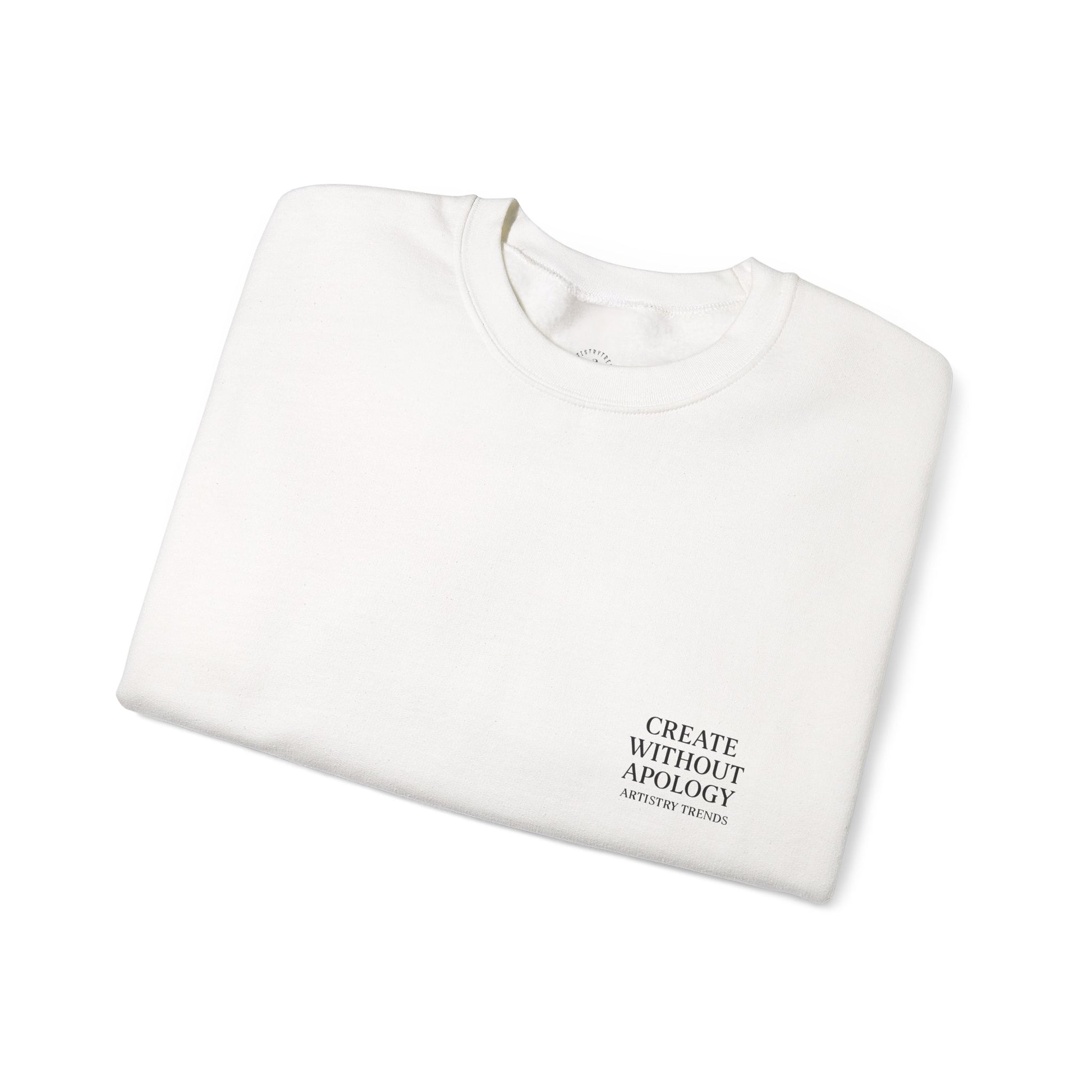 Create Without Apology Streetwear Crewneck Sweatshirt for Men