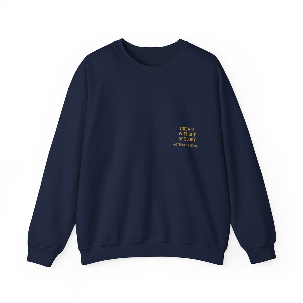 Create Without Apology Streetwear Crewneck Sweatshirt for Men