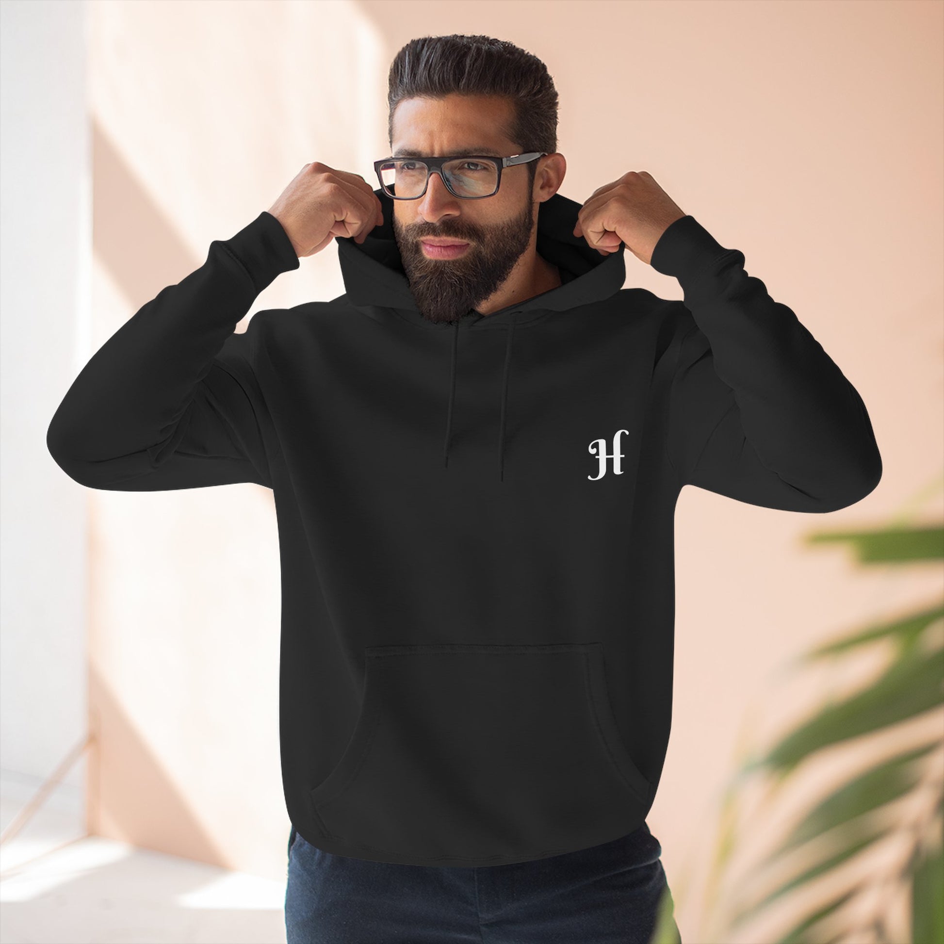 Three-Panel Fleece Hoodie - Let's Swap Out Relaxation with Hustle Quote Men's Streetwear