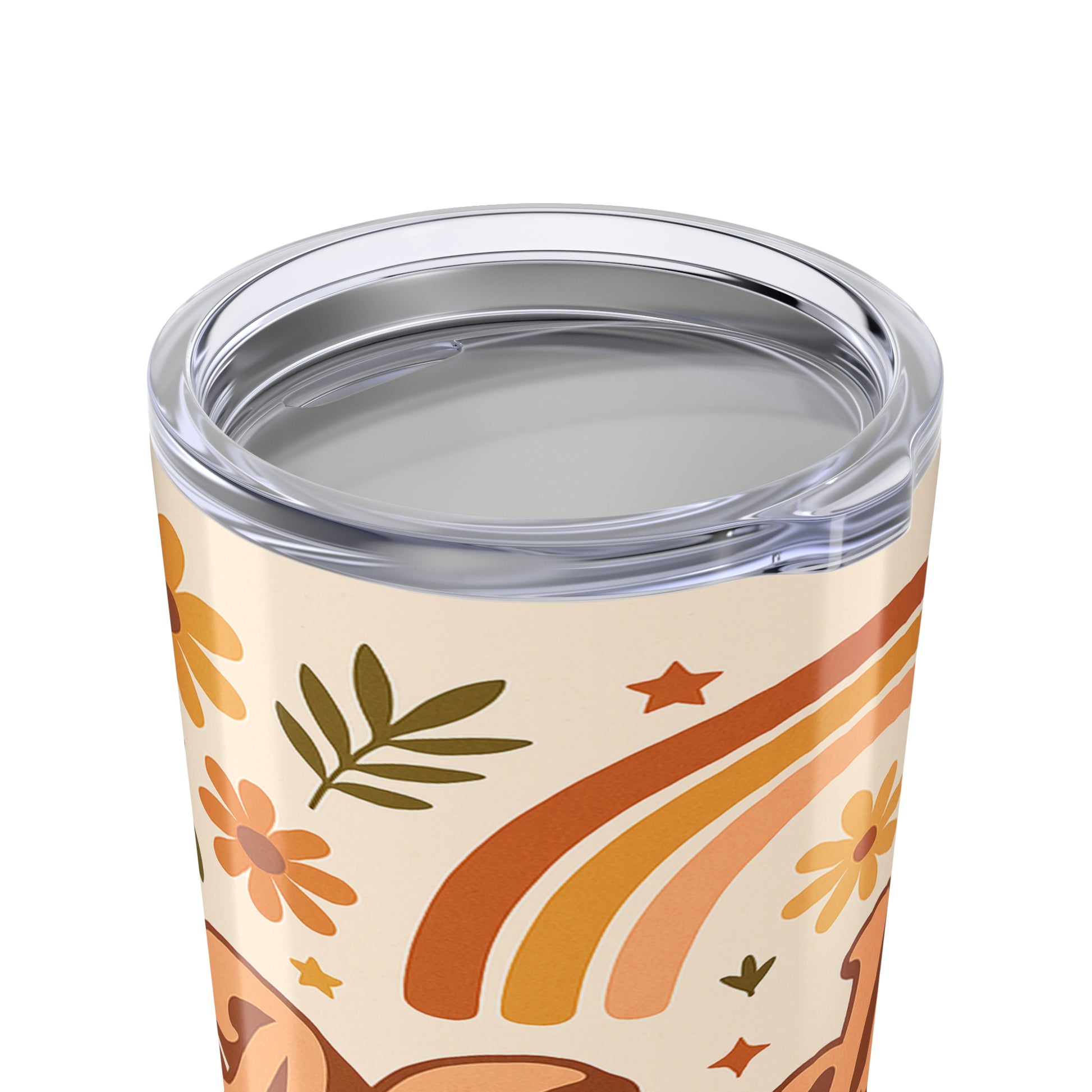 Boho Floral Tumbler 20oz - Eco-Friendly Travel Mug, Stylish Water Bottle, Vintage Flower Design, Perfect Gift for Her, Morning Coffee