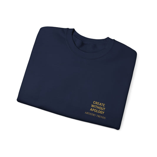 Create Without Apology Streetwear Crewneck Sweatshirt for Men