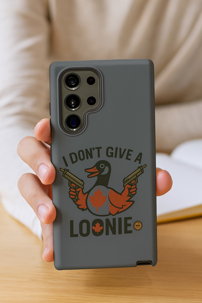 Funny Phone Case, Quirky Cell Cover, Canada Ducks, Gift for Him, Loonie Humor, Unique Accessories for Celebrations