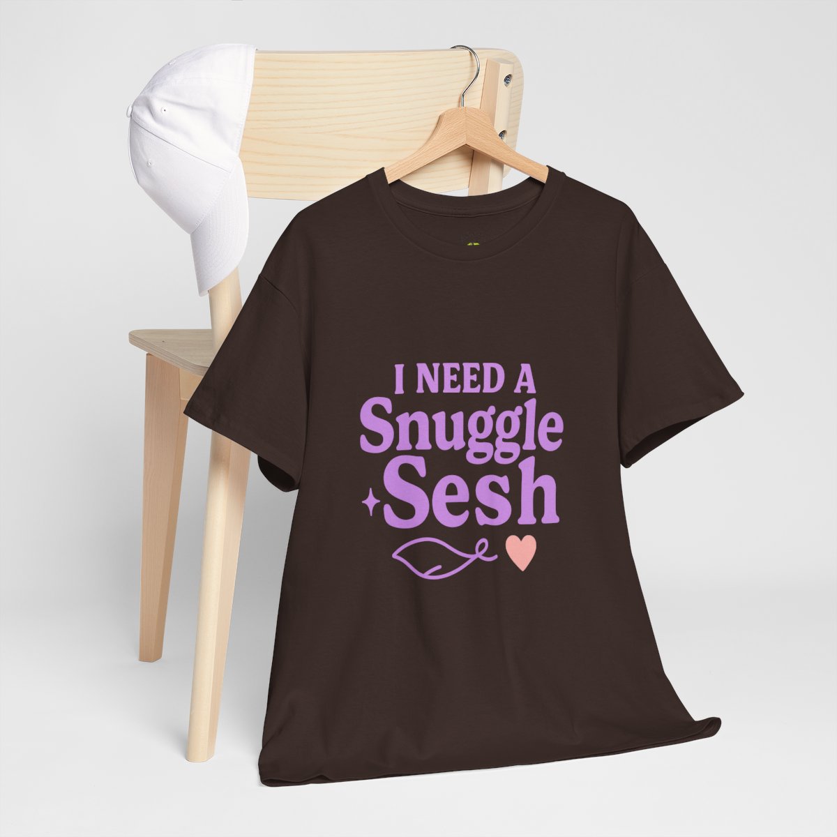 I Need a Snuggle + Sesh Tee | Cozy Cotton Shirt for Relaxation, Gifts, Lounge Wear, Comfort Wear, Birthday
