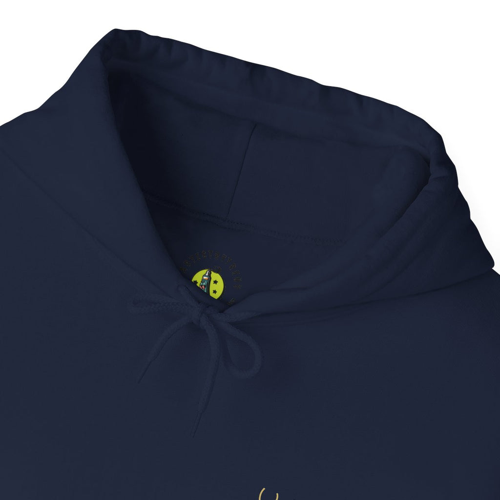 limited edition Minimalist Symbol Hoodie - Bold Design with X on Sleeve, Subtle Chest Symbol, Heavy Blend Sweatshirt, Unique Apparel