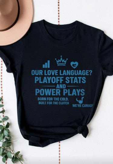 Hockey Love Language Tee, Unisex Sports T-Shirt, Canadian Pride Apparel, Gift for Hockey Fans, Winter Sports Clothing