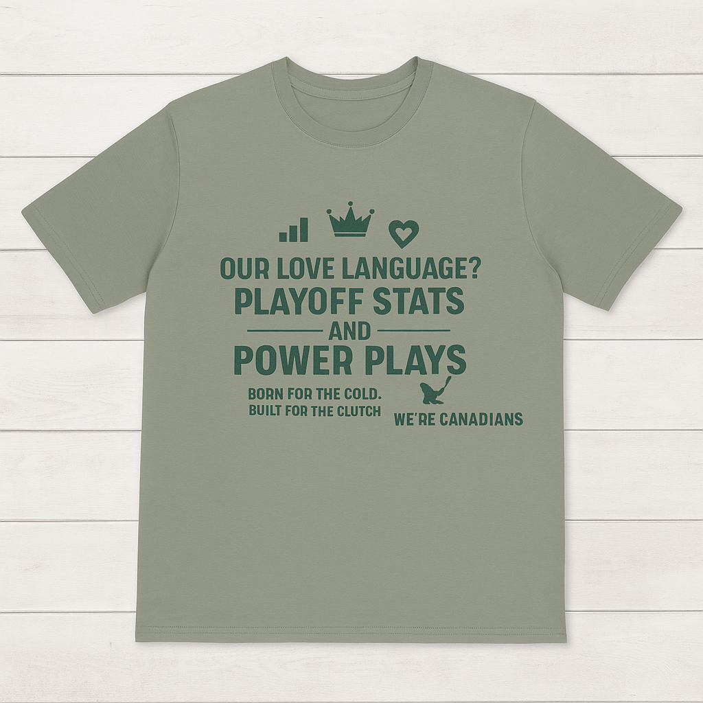 Hockey Love Language Tee, Unisex Sports T-Shirt, Canadian Pride Apparel, Gift for Hockey Fans, Winter Sports Clothing