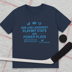 Hockey Love Language Tee, Unisex Sports T-Shirt, Canadian Pride Apparel, Gift for Hockey Fans, Winter Sports Clothing