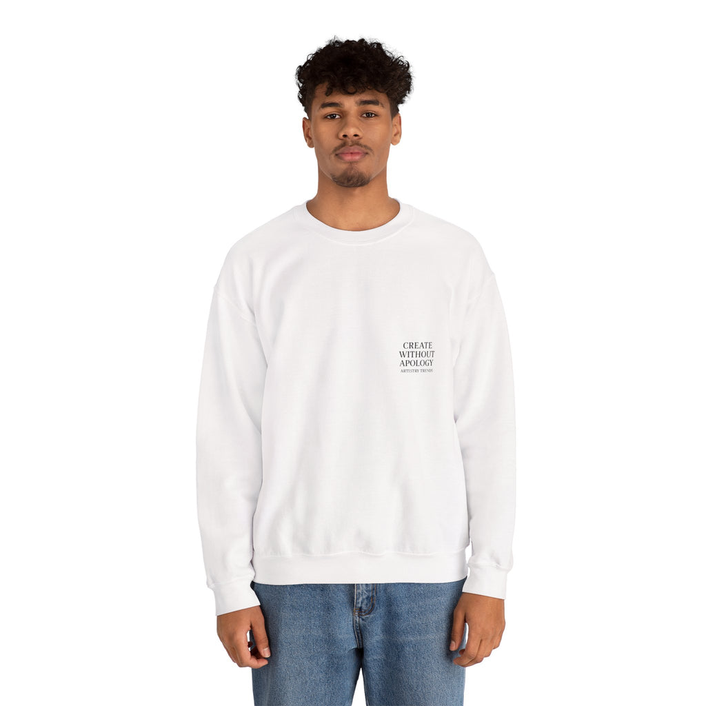 Create Without Apology Streetwear Crewneck Sweatshirt for Men