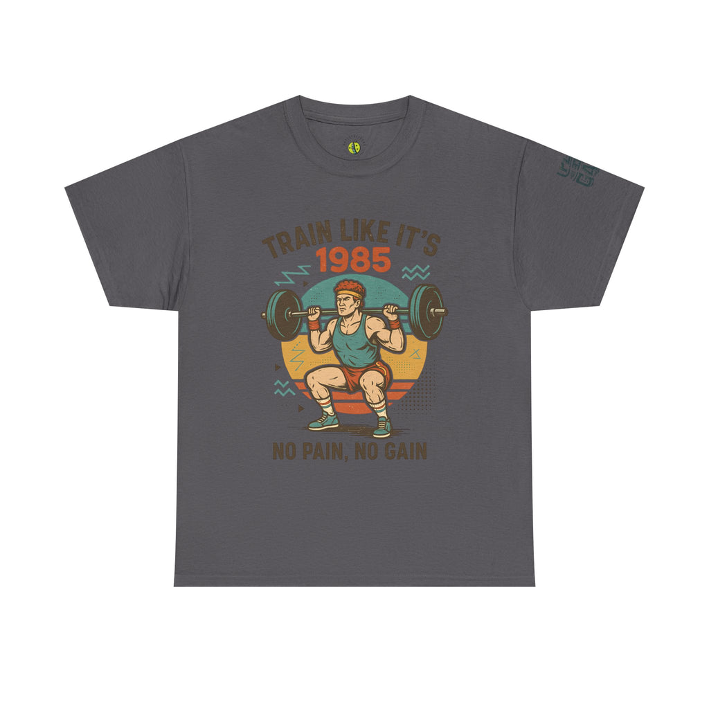 Vintage Fitness Tee - Train Like It's 1985, Gym Shirt, Workout Apparel, Motivational T-Shirt, Fitness Gift, Retro Style