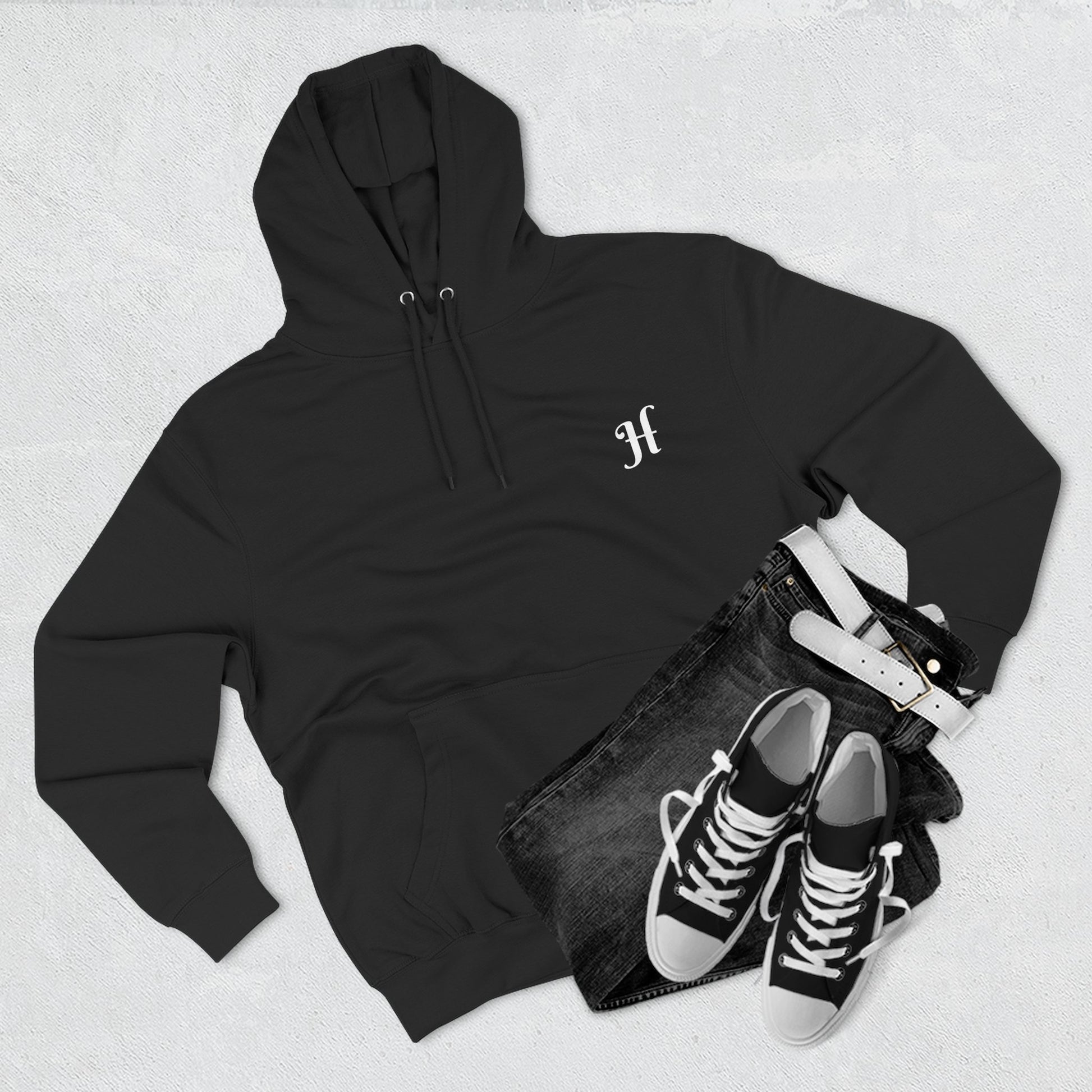 Three-Panel Fleece Hoodie - Let's Swap Out Relaxation with Hustle Quote Men's Streetwear