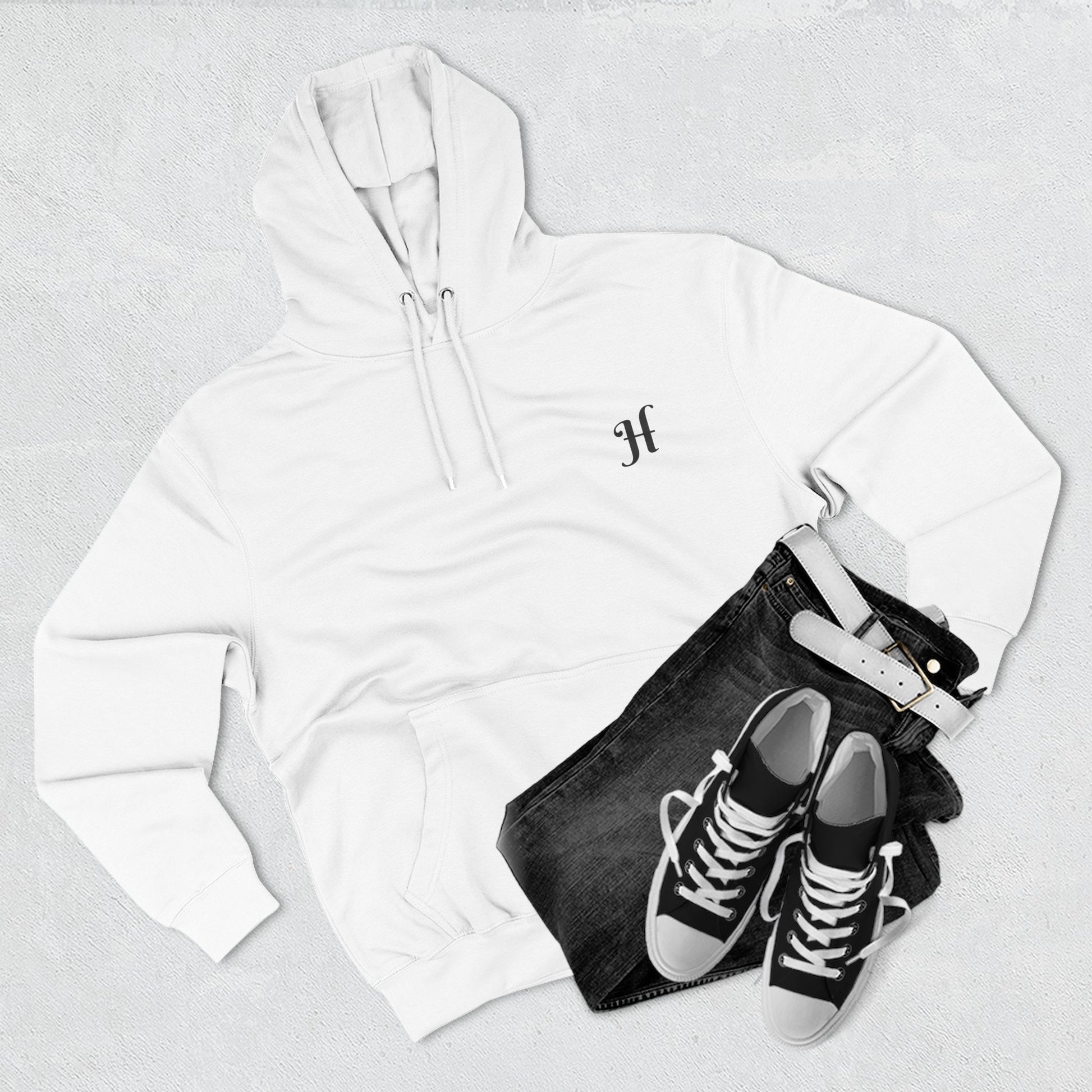 Three-Panel Fleece Hoodie - Let's Swap Out Relaxation with Hustle Quote Men's Streetwear