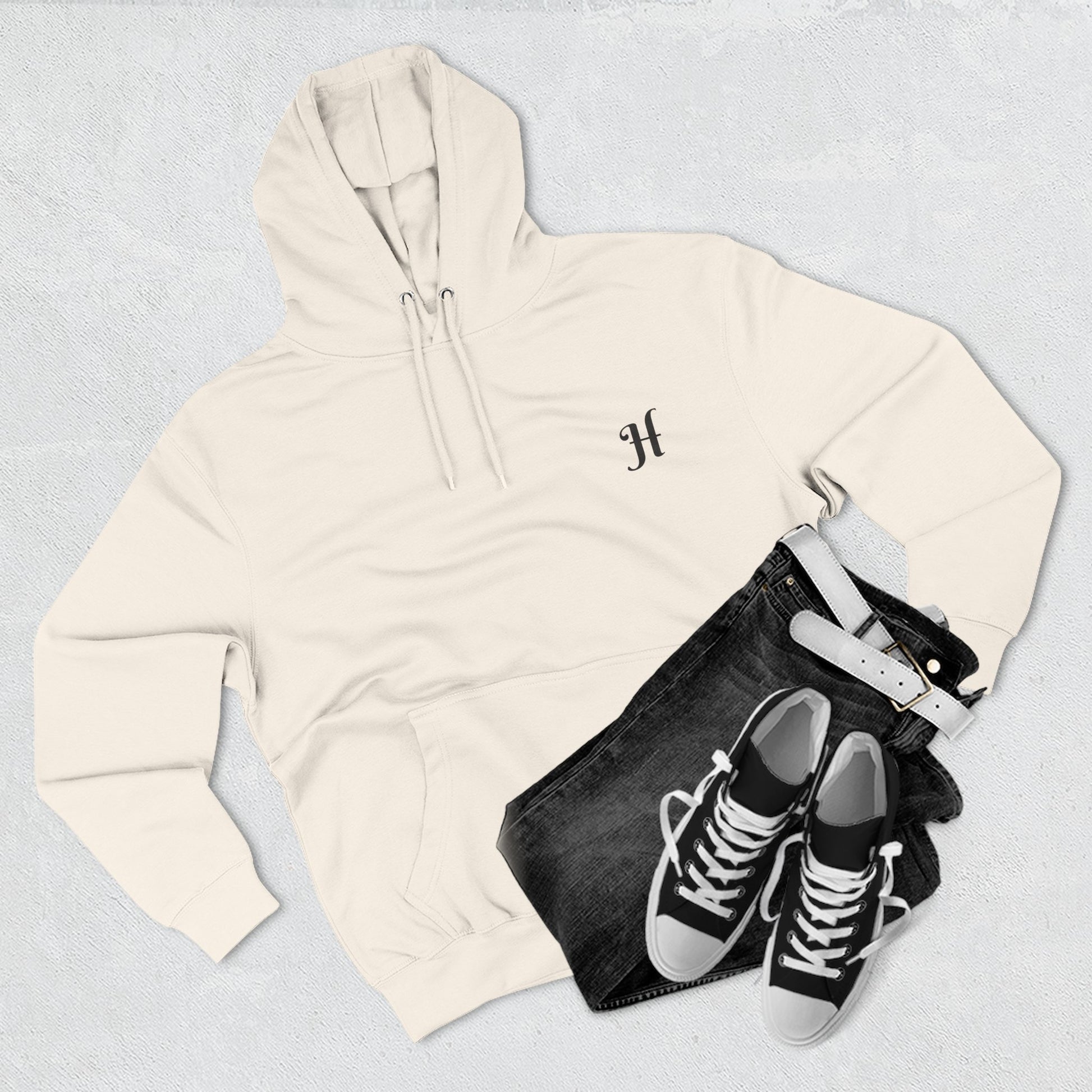 Three-Panel Fleece Hoodie - Let's Swap Out Relaxation with Hustle Quote Men's Streetwear