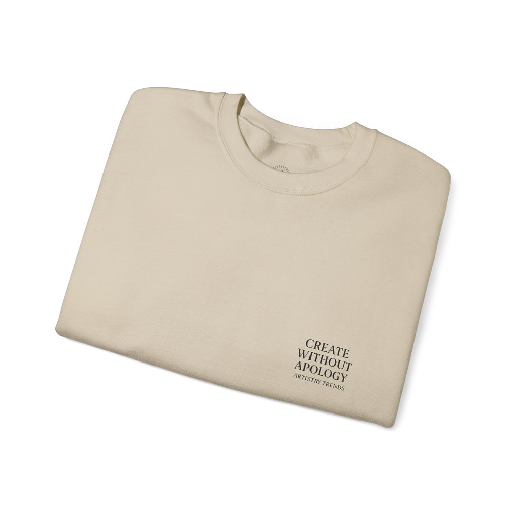 Create Without Apology Streetwear Crewneck Sweatshirt for Men
