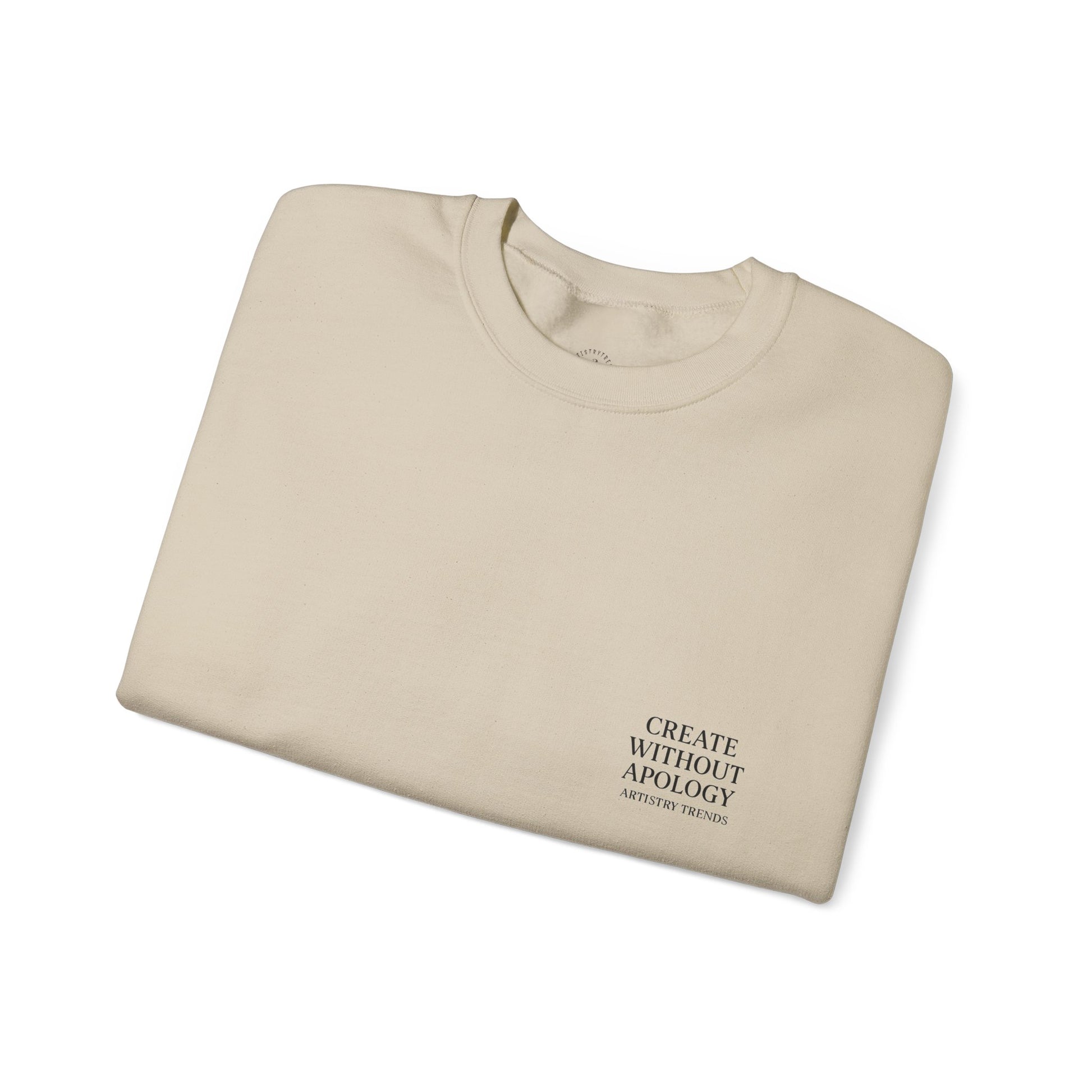 Create Without Apology Streetwear Crewneck Sweatshirt for Men