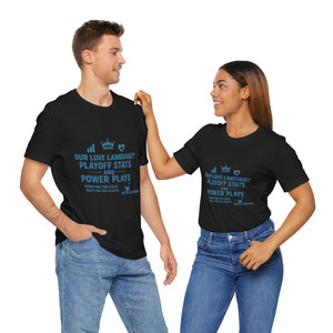 Hockey Love Language Tee, Unisex Sports T-Shirt, Canadian Pride Apparel, Gift for Hockey Fans, Winter Sports Clothing